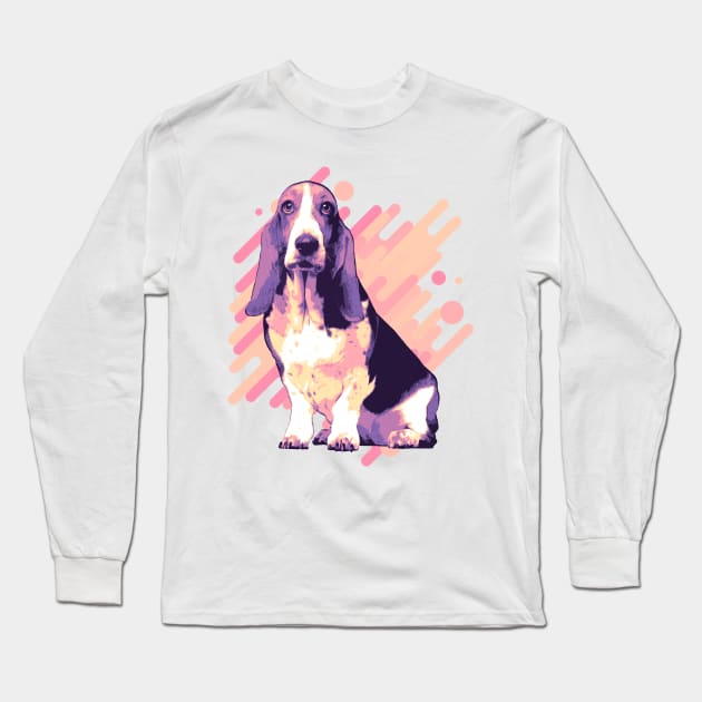 Basset Hound Long Sleeve T-Shirt by Nartissima